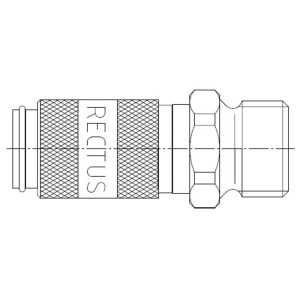 20KFAW10MPN — Quick Coupling, European Profile, ND 2.7 (Series 20) — G1/8