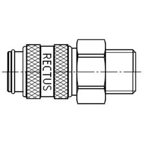 21KFAW10MPN — Quick Coupling, European profile, ND 5 (Series 21) — Straight — G1/8