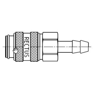 21KFTF09MPN — Quick Coupling, European profile, ND 5 (Series 21) — Straight — 9mm