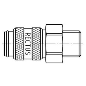 21KRAW13MPX — Quick Coupling, European profile, ND 5 (Series 21) — Straight — G1/4