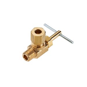 NV104C-4-2 — Brass Needle Valve, Low Pressure - NV Series — 1/4" OD x 1/8"
