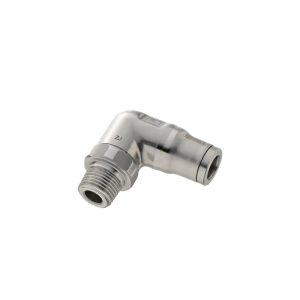 3889 08 14 — Compact Male Stud Elbow, Male NPT Thread — Elbow 90° — 8mm, NPT1/4