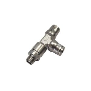 3603 04 11 — Stud Run Tee, Male Thread — Run Tee — 4mm, NPT1/8