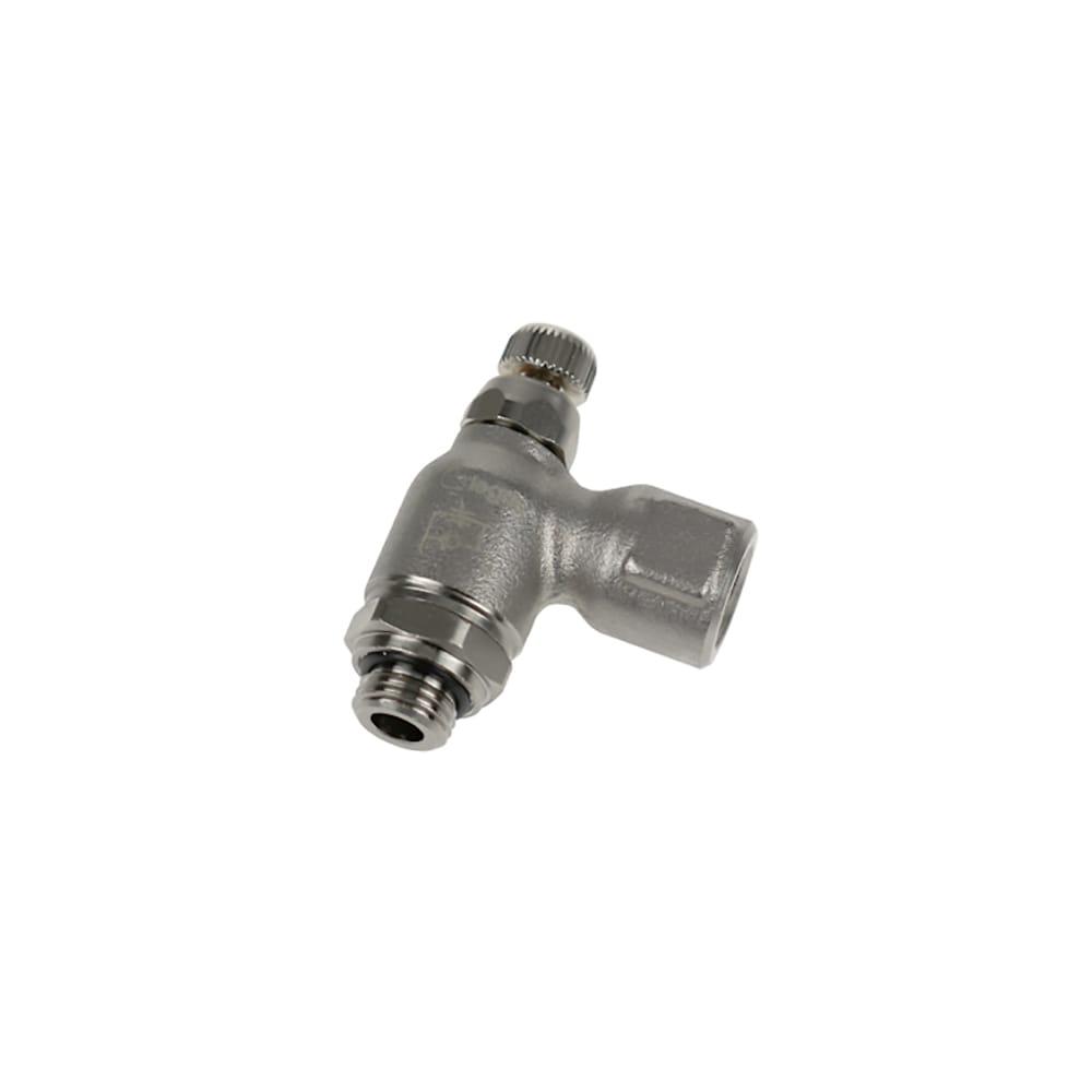 7111 13 13 — Pneumatic Flow Control Regulators in Polymer or Nickel-Plated Brass — Elbow 90° — 13mm, G1/4