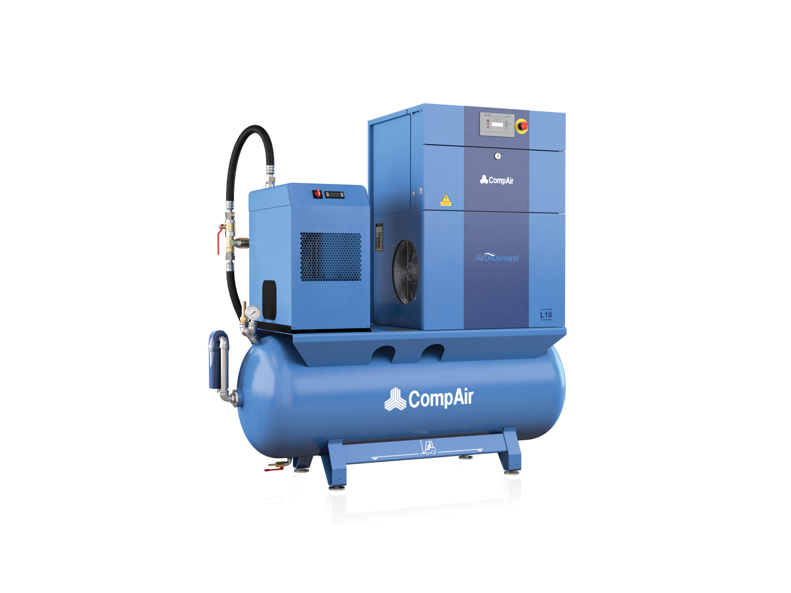 CompAir L18FS – 07 – 500L Airstation – Fixed Speed Rotary Screw Compressor – Air Receiver – Dryer