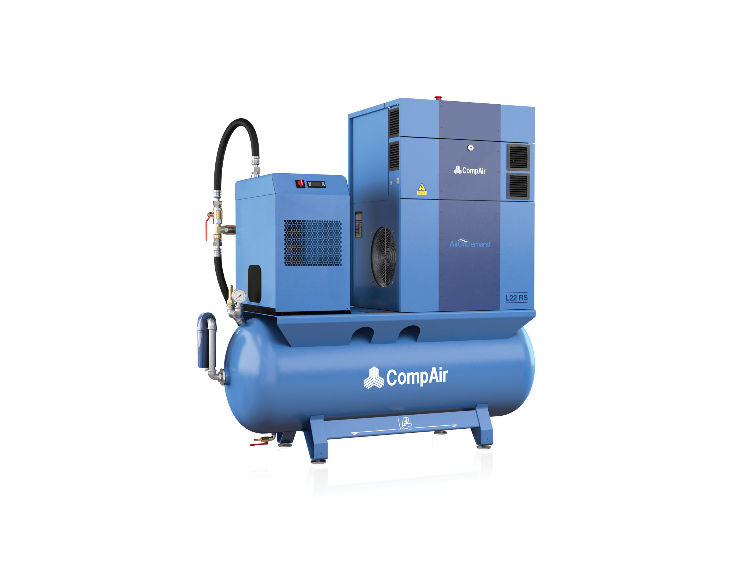 CompAir L22FS – 07 – 500L Airstation – Fixed Speed Rotary Screw Compressor – Air Receiver – Dryer