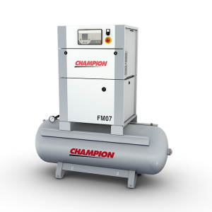 Champion FM 7 screw compressor on air receiver
